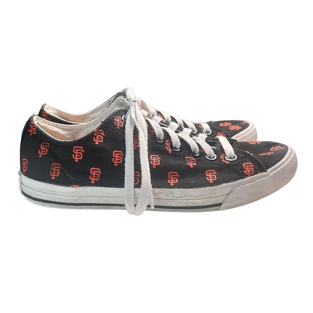 Row One San Francisco Giants MLB Canvas Low Top Sneakers Women's Size 9 Baseball